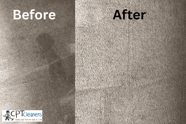 Professional carpet cleaners in Cape Town using hot water extraction to clean residential bedroom carpet and rug